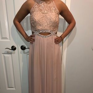 Pale pink prom dress
